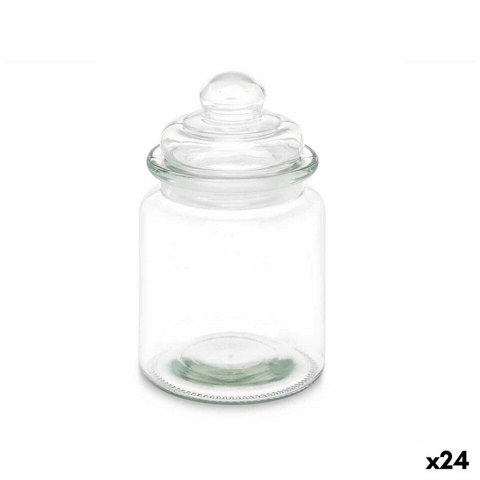 image 1 of Jar Transparent Glass 250 ml 8 x 13 x 8 cm (24 Units) With lid N/A