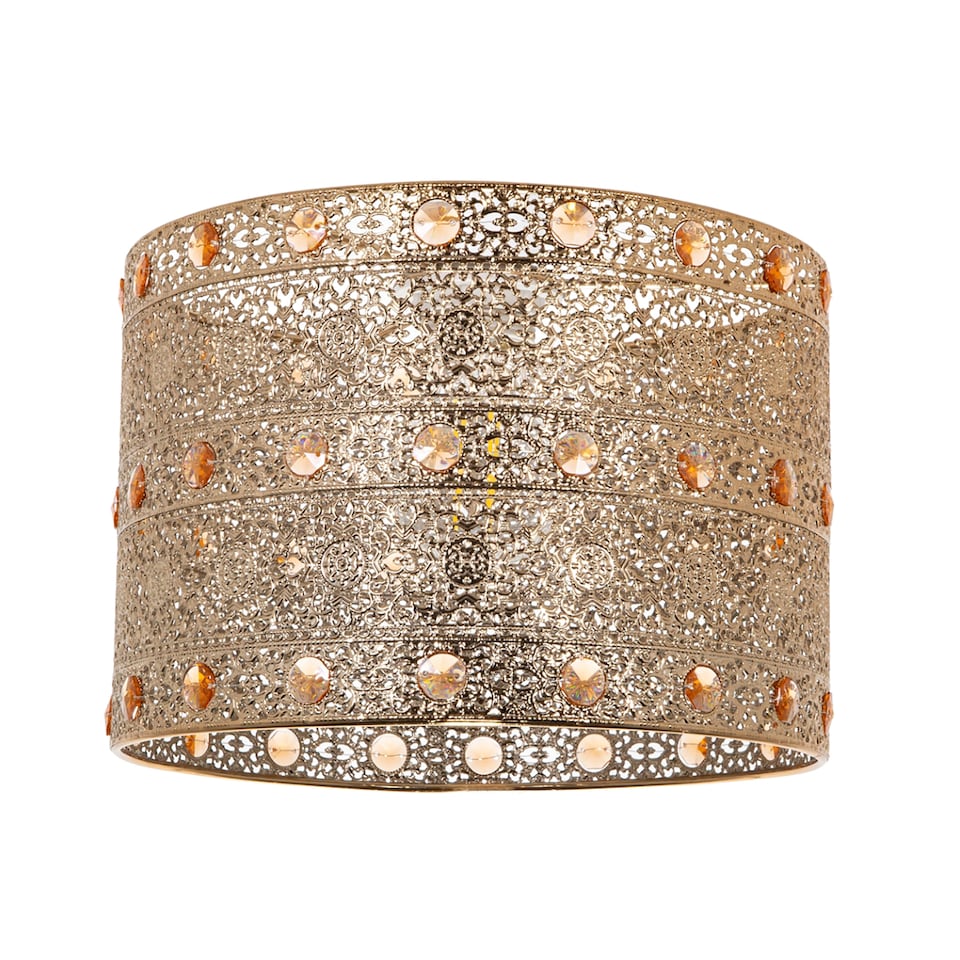 image 1 of Polished Gold Acrylic Gem Moroccan Style Chandelier Pendant Light Shade | Gold