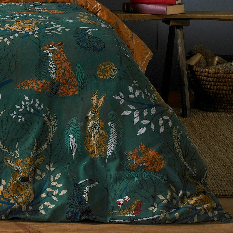 image 1 of furn. Forest Fauna Woodland Super King Duvet Cover Set