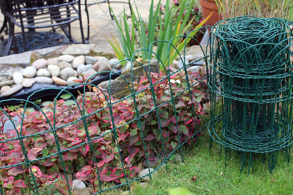 image 1 of Marco Paul 10m x 0.25m PVC Coated Border Fence - Green