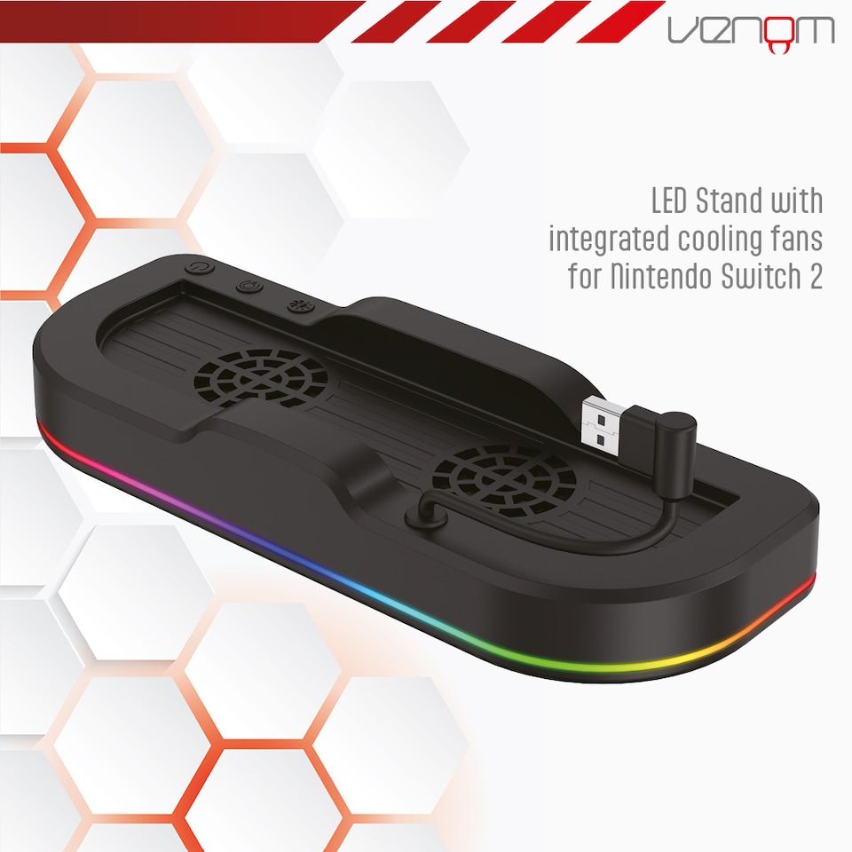 image 1 of Venom LED Console Cooling Stand for Nintendo Switch 2