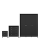 image 1 of Madrid 3 Piece Bundle, Bedside, Chest and 3 Door Wardrobe in Matt Black