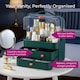 image 8 of Neo Acrylic Makeup Organiser with Lid & Drawers Portable Dustproof Cosmetic Storage Box | White | White | 26.5 x 18.2 x 34.7cm | 1