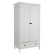 image 9 of Bellevue 1 Or 2 Door Wardrobe MDF Bedroom Furniture White | White