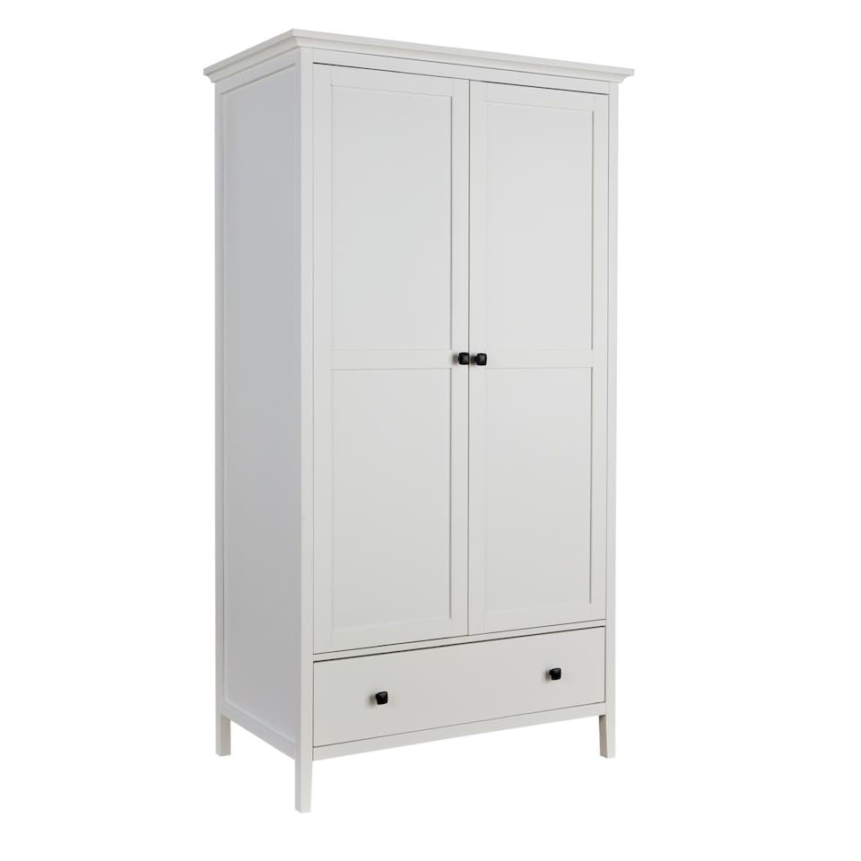 image 1 of Bellevue 1 Or 2 Door Wardrobe MDF Bedroom Furniture White | White