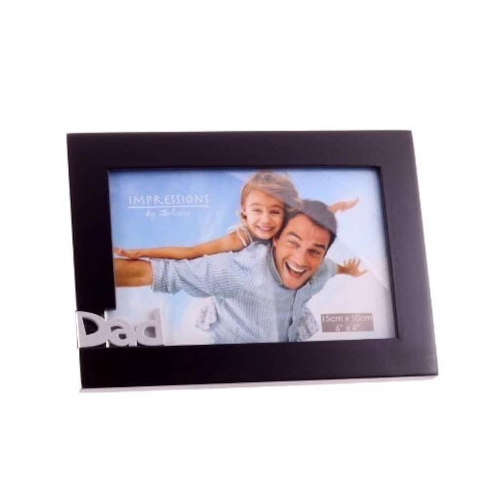 image 1 of Dad 6" x 4" Cut Out Black Wooden Frame by Juliana FW924D