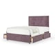 image 1 of Signature Platinum 2000 Pocket Sprung Mauve Naples Velvet 4 Drawer Divan Set And Valencia Headboard Double
