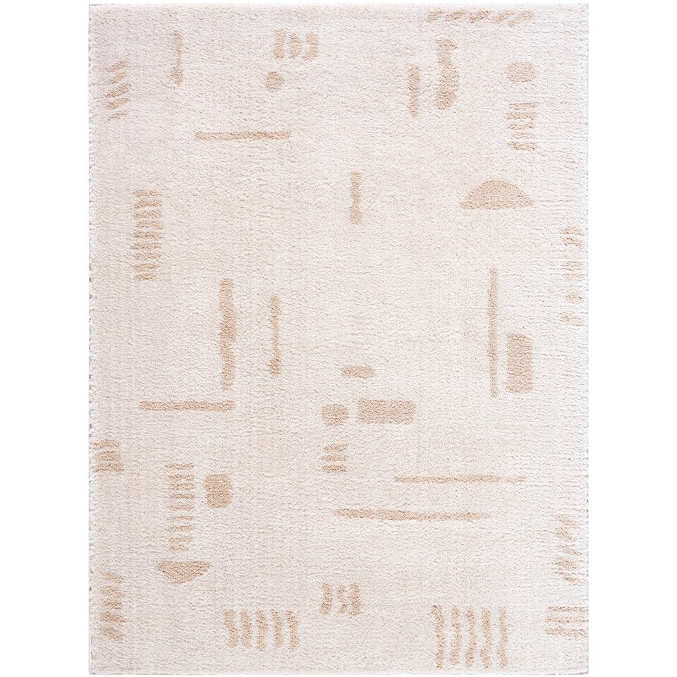 image 1 of LIVABLISS Fossay Shaggy-Washable Modern High Pile Rug 160 x 213 cm | Beige