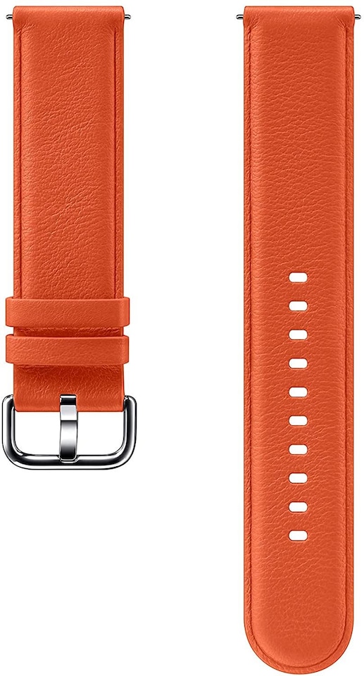 image 1 of Samsung Galaxy Watch Active 2 Leather Band 20mm Orange - ET-SLR82MOEGWW