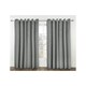 image 2 of Deco Lined Eyelet Geometric Curtains 168cm x 137cm Silver