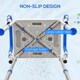 image 5 of HOMCOM Rust-Free Aluminium Bath Chair with Adjustable Height | Blue | Dark Blue