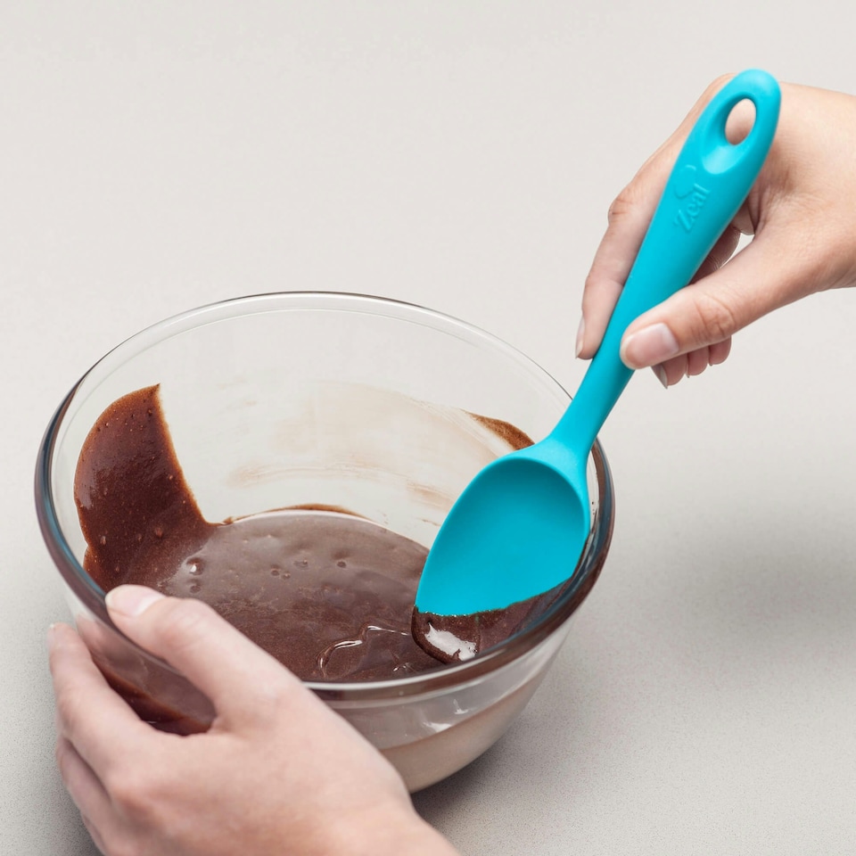 image 1 of Zeal Silicone Spatula Spoon, 20cm, Aqua
