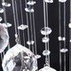 image 8 of HOMCOM Modern Crystal Droplet Ceiling Light Stainless Steel Bedroom Hallway