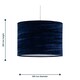 image 6 of Navy Blue Crushed Velvet 30cm Pendant Lightshade Blue