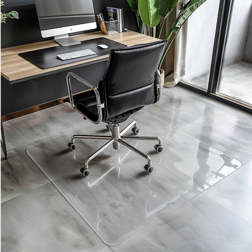 image 1 of PVC Clear Chair Mat for Hard Floors - 120x120cm