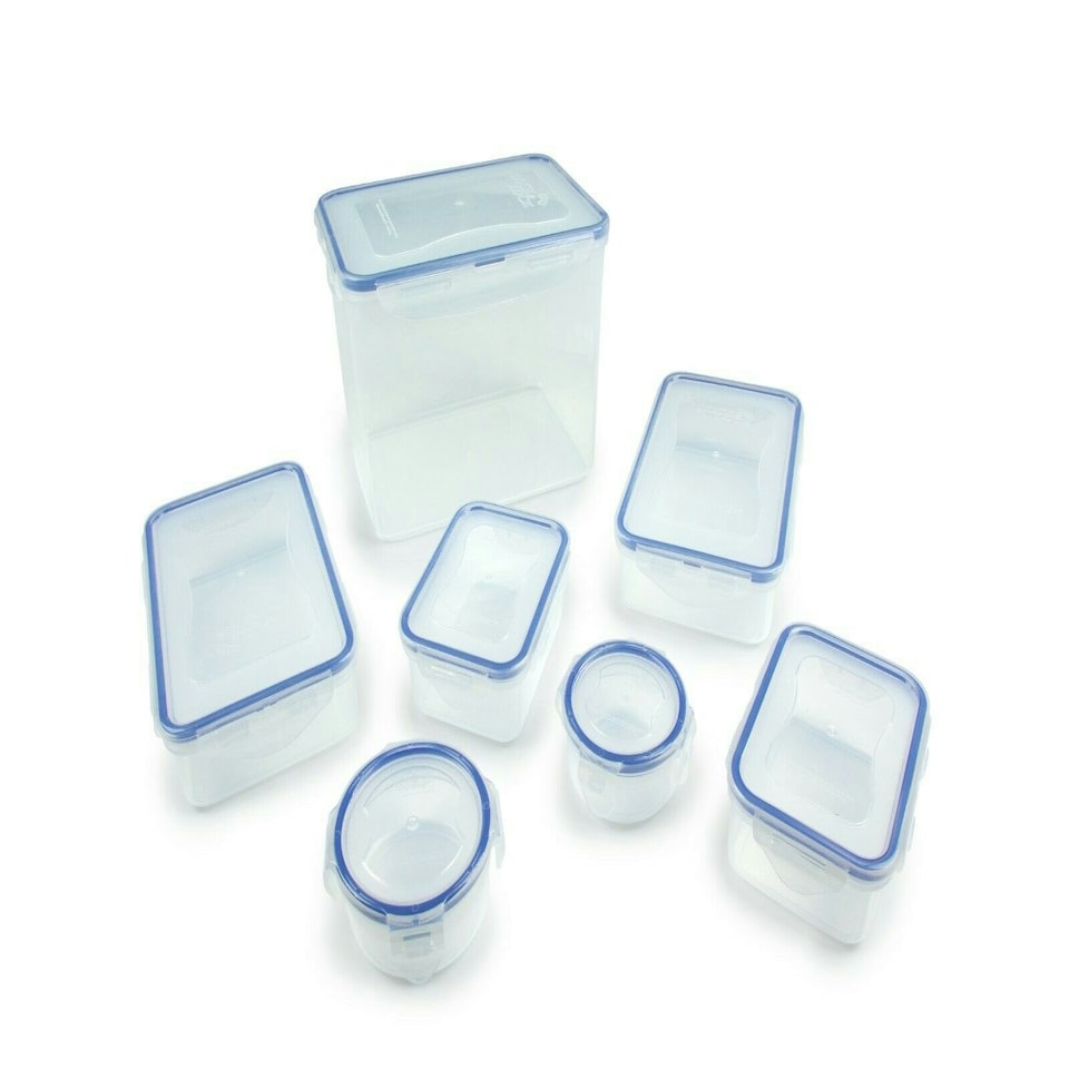 image 1 of LocknLock Food Containers with Lids Kitchen Essential Storage Boxes - Pack of 7