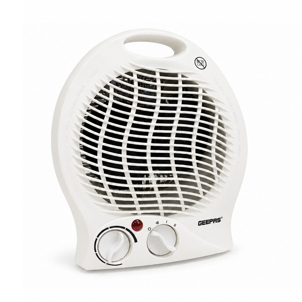 image 1 of GEEPAS Portable Fan Heater With 2 Heat Settings 2000W White