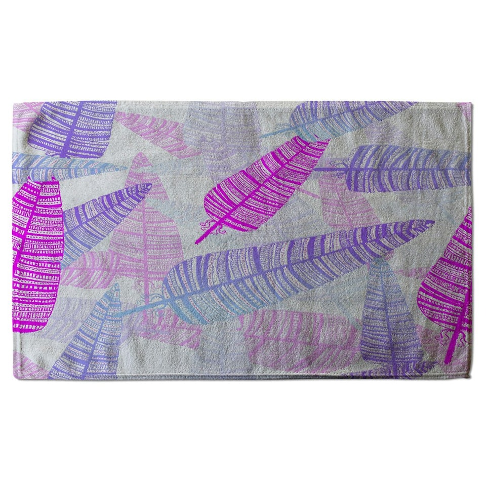 image 1 of Purple Feathers (Kitchen Towel)