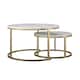image 1 of Amelia Nesting Coffee Tables White Marble White | Marble white