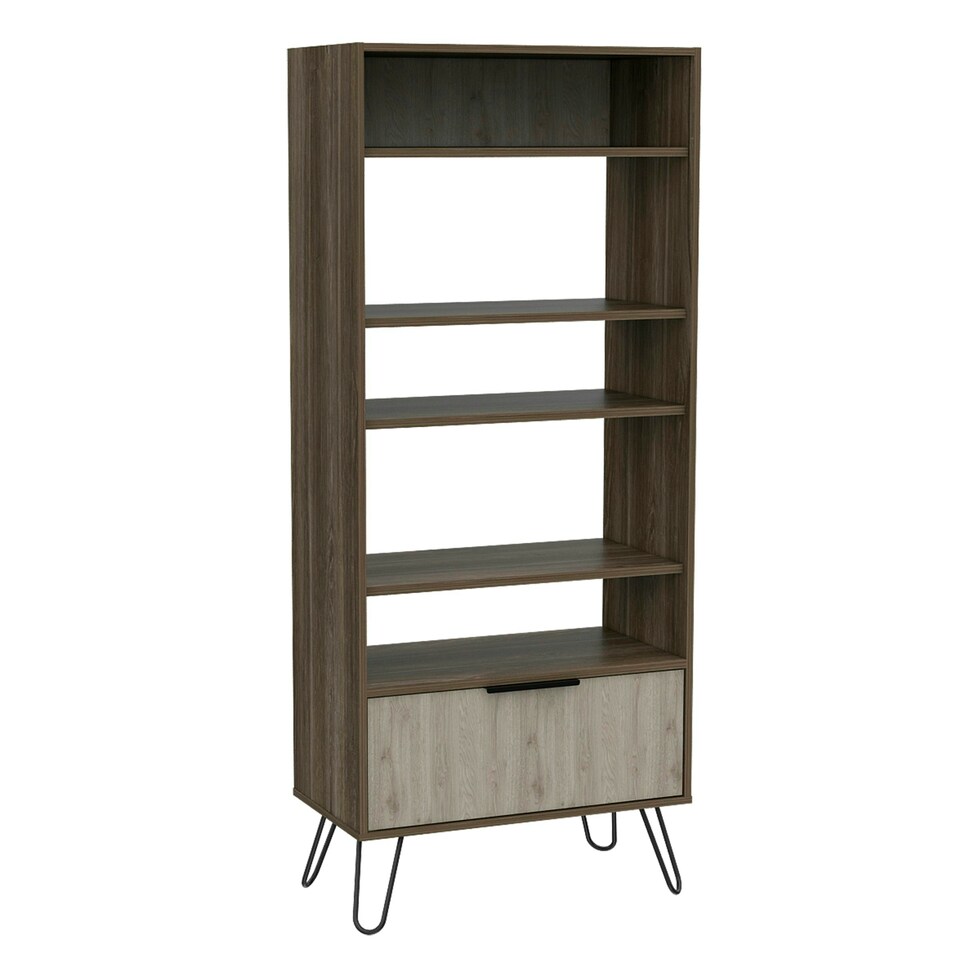 image 1 of Core Products Nevada, Display Bookcase With Door H171.2cm x W72.3cm x D38cm Brown