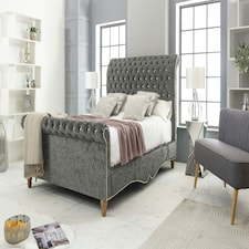 Epsol Crush Single Bed Frame - Silver
