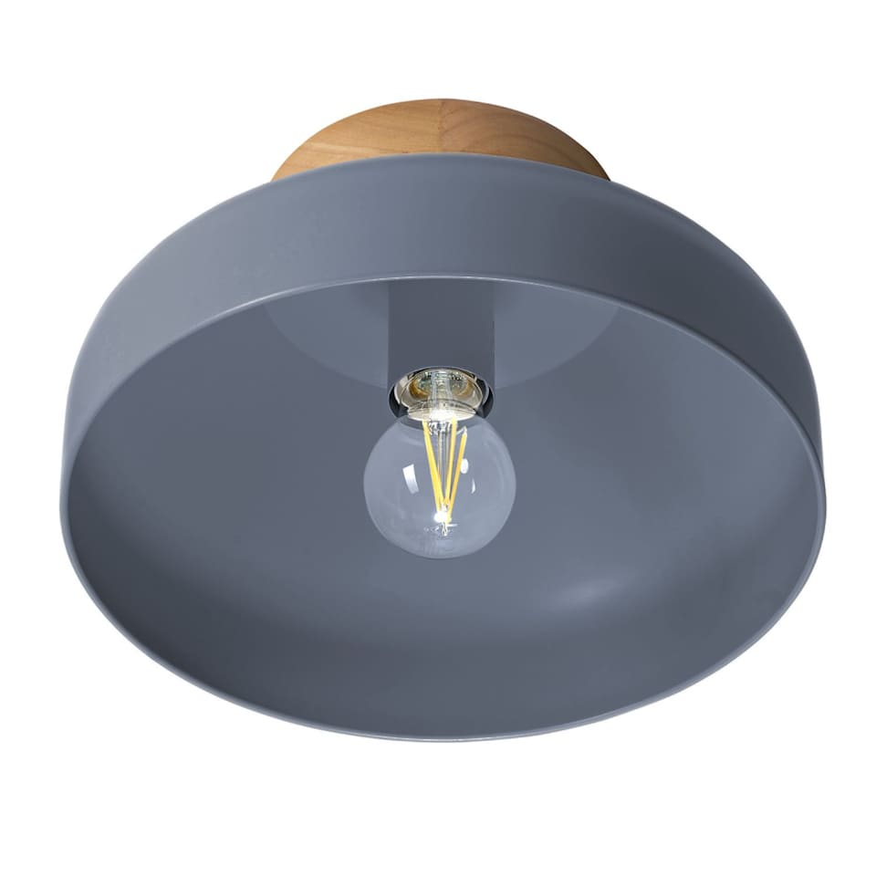 image 1 of Contemporary Scandinavian Designed Semi Flush Ceiling Light in Charcoal Grey | Grey | Charcoal | 1