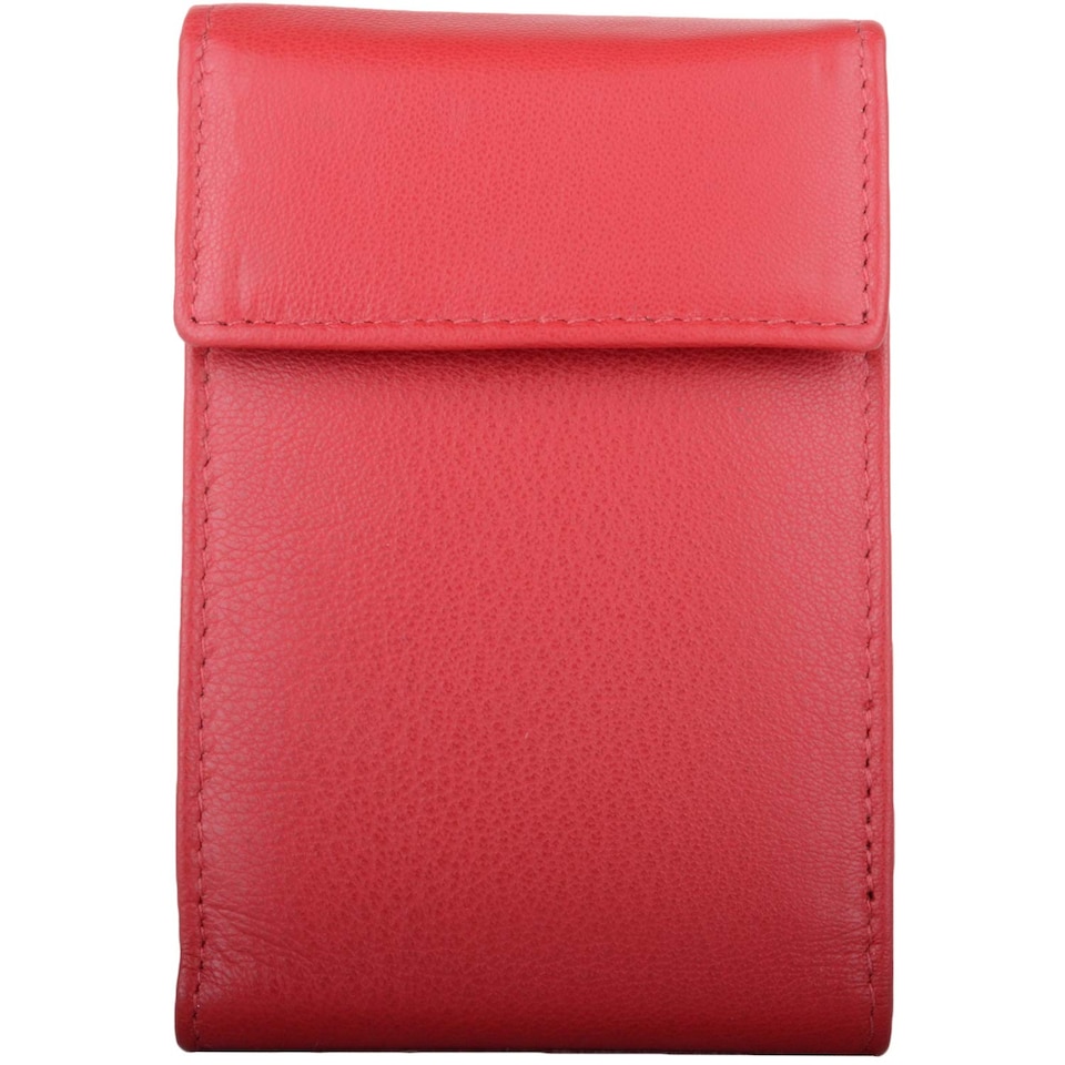 image 1 of London Leathergoods RFID Proctect Leather Credit Card / Travel Card Holder / Wallet / Purse - Red | Red | Red