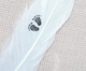 image 6 of In Memory of Baby. Baby Feet Real feather Floating Picture Frame