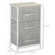image 3 of HOMCOM 3-Tier Storage Dresser Tower with Adjustable Feet Steel Frame Home