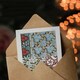 image 3 of Maurice Pillard Verneuil Art Card Periwinkle Flower Pattern