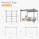 image 3 of Rattantree Outdoor Retractable Pergola Gazebo Metal Canopy 8ft x 8ft