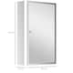 image 7 of HOMCOM Mirror Cabinet Shelves Bathroom Storage  Stainless Steel Wall Cabinet