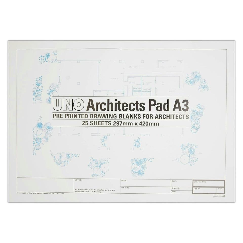 Uno Architects Blanks A3 25 Sheets
