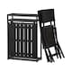 image 4 of Foldaway 1 and 2 Garden Set - Metal - Plastic - Black