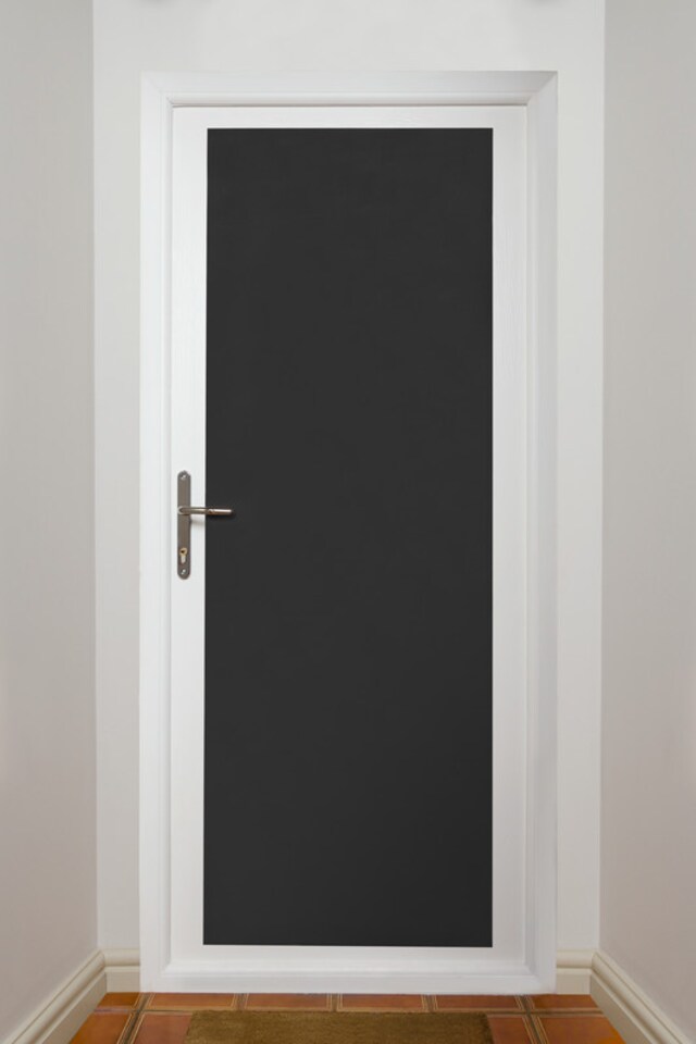 image 1 of Easyblinds Easydoor door blind, black, self-adhesive attachments, easy cut to size or shape up to 60 x 190cm | Black | Black | L | 1