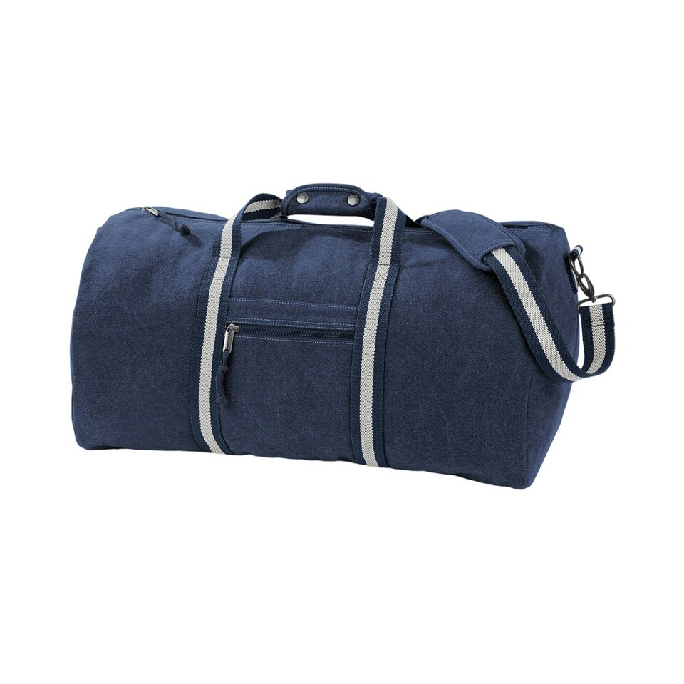 image 1 of Quadra Vintage Canvas Duffle Bag - Vintage Oxford Navy - One Size
