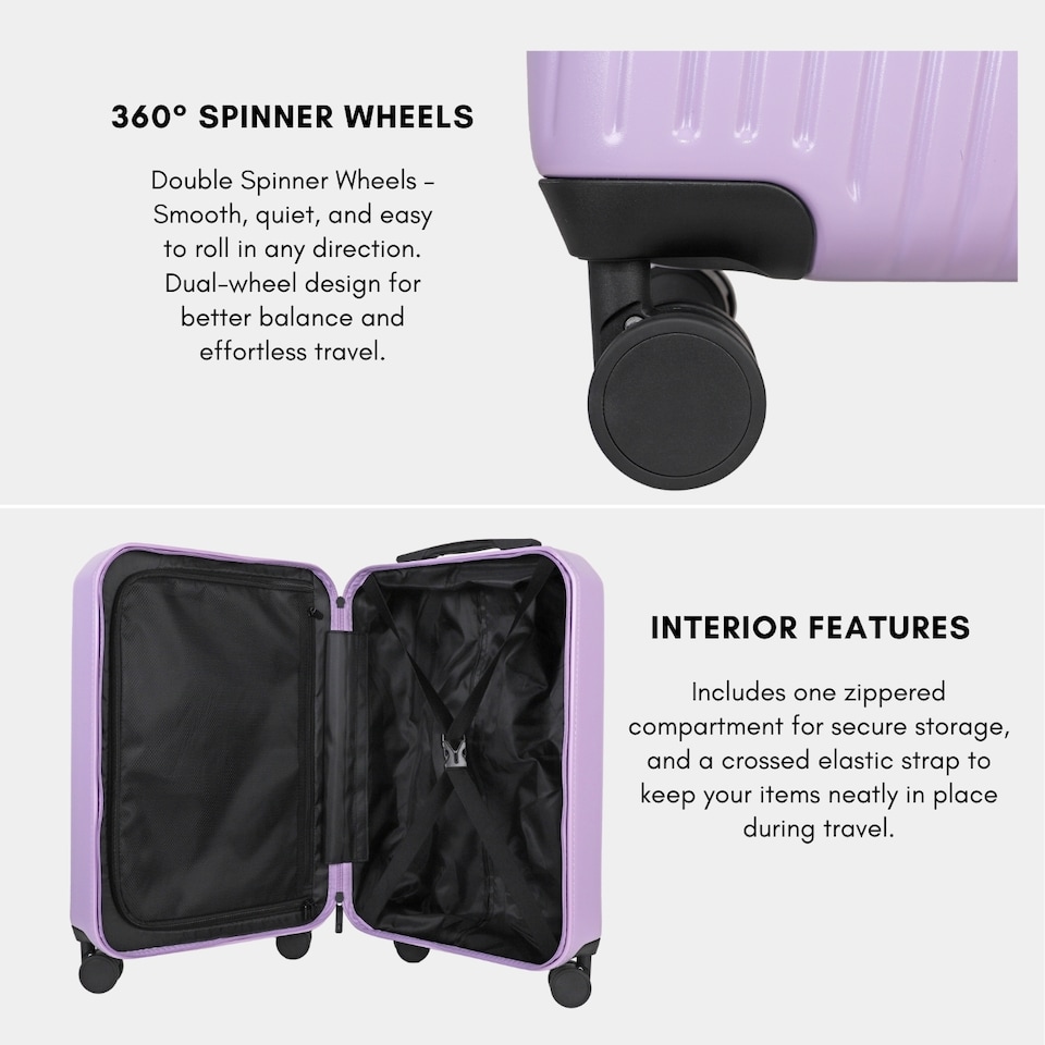 image 1 of Large Suitcase 28’ Inch Hard Shell Checked Luggage - Lightweight, Durable with Built-in Cupholder, TSA Lock, Dual Spinner Wheels