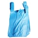 image 1 of 2000 x 11x17x21" Shopping & Grocery Strong Blue Plastic Vest Style Shopping Carrier Bags Blue