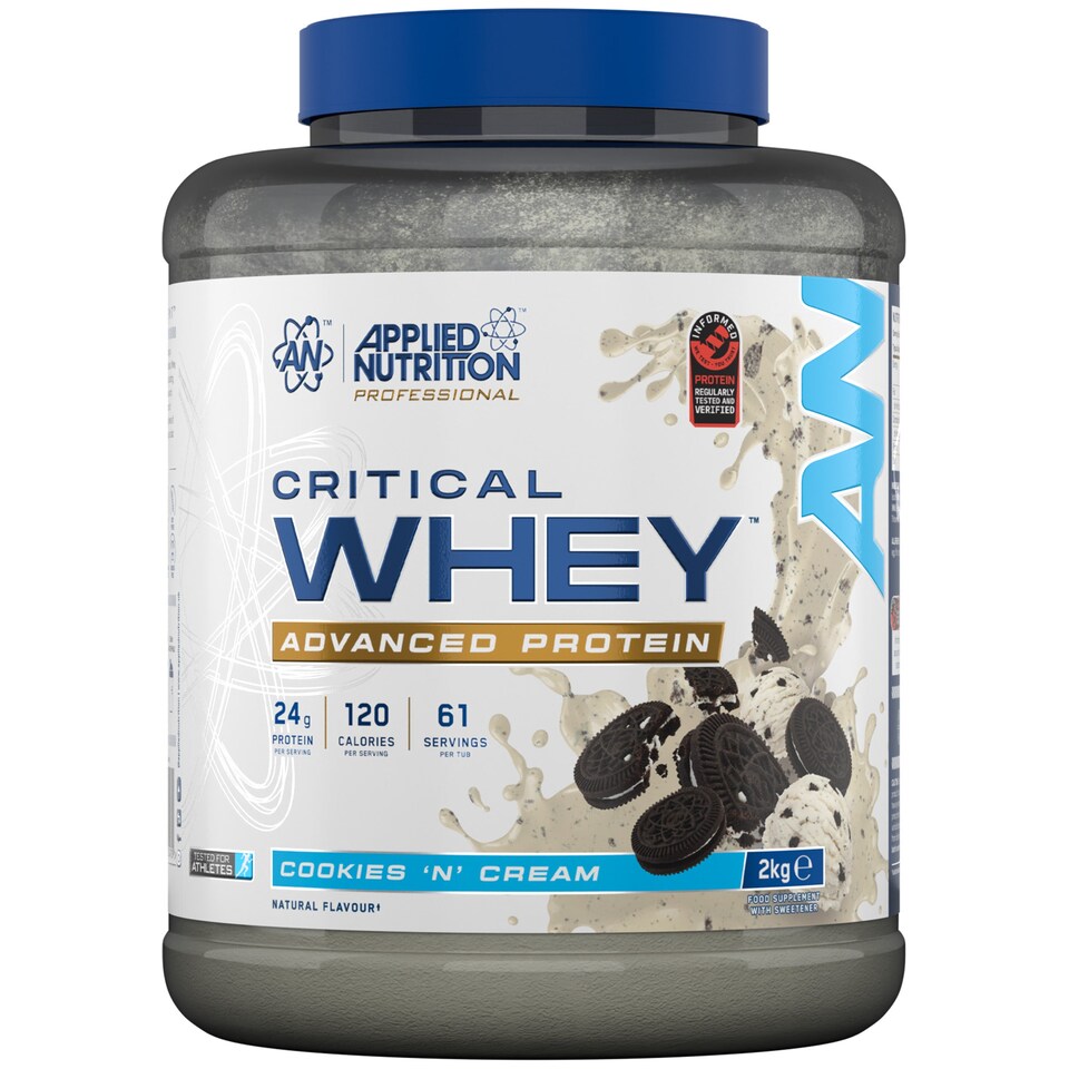image 1 of Applied Nutrition Critical Whey Advanced Protein Powder - Cookies N Cream - 61 Servings