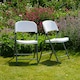 image 4 of Harbour Housewares Folding Trestle Chairs - White - Pack of 4