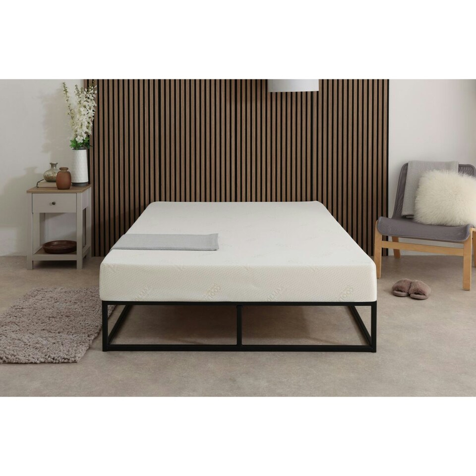 image 1 of CoolMax All Foam Memory Foam Mattress - 6" Deep, Temperature-Regulating Comfort White | King