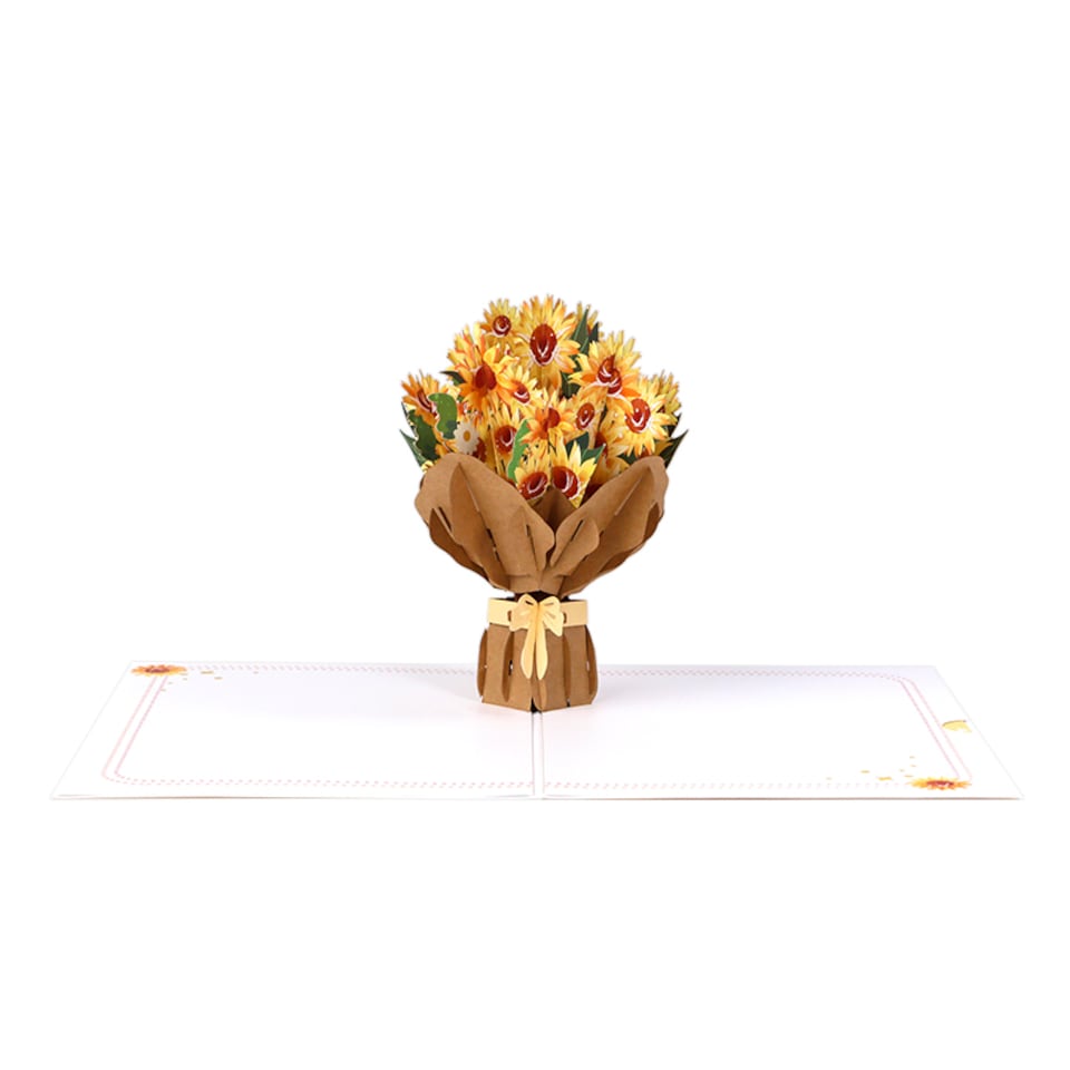 image 1 of Bouquet of Sunflowers 3D Pop Up Greeting Card