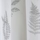 image 3 of Pair of Bracken Grey Leaf Print Voile Panels 122 cm (48 inch) Rod Pocket Panels for Bedroom and Living Room