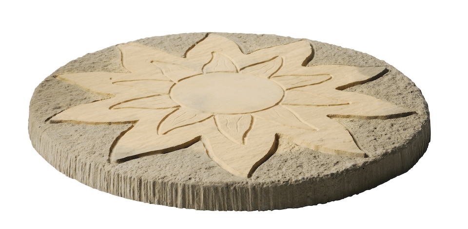 image 1 of Celestial Sun Round Stepping Stone 450mm  Antique/Barley - Full Pallet of 25 - Bowland Stone