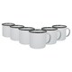 image 1 of Argon Tableware White Enamel Espresso Cups - 130ml - Black - Pack of 6 | Black | Black