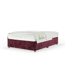 Aubergine Chenille No Drawer Divan Base King Size