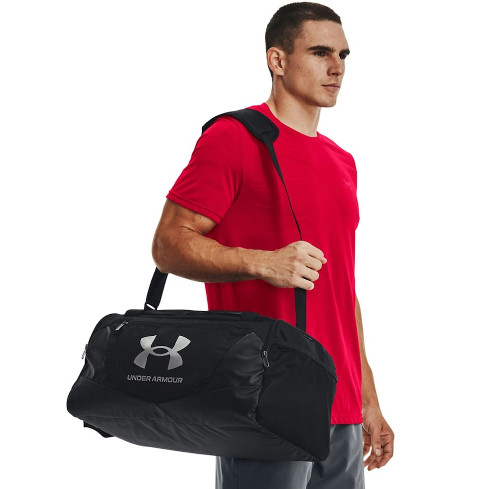 image 1 of Under Armour Undeniable 5.0 Duffle Bag - Black/Metallic Silver - 14.1in x 29.5in x 14.5in | Black | One Size
