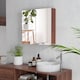 image 2 of kleankin Double Door Bathroom Mirror Cabinet, Wall Mounted Bathroom Storage Cabinet, Soft Closing, 63L x 60Hcm