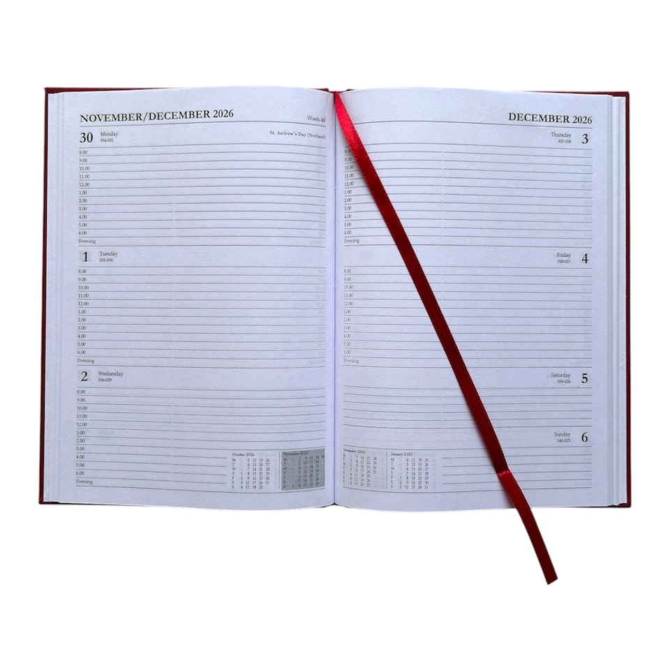 image 1 of Janrax 2026-2027 A5 Week To View Burgundy Academic Diary