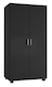 image 2 of Kids 2-Door  Wardrobe | Black | Unit Colour: Black